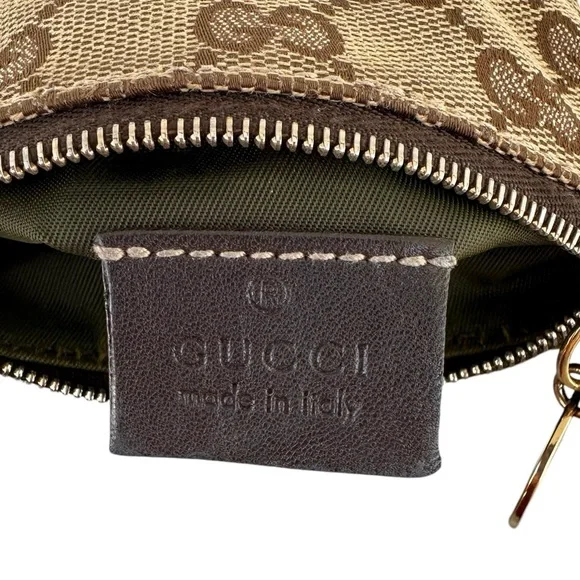 Authentic GUCCI Tan GG Monogram Canvas & Brown Leather Teddy Bear Card Holder - Picture 8 of 16